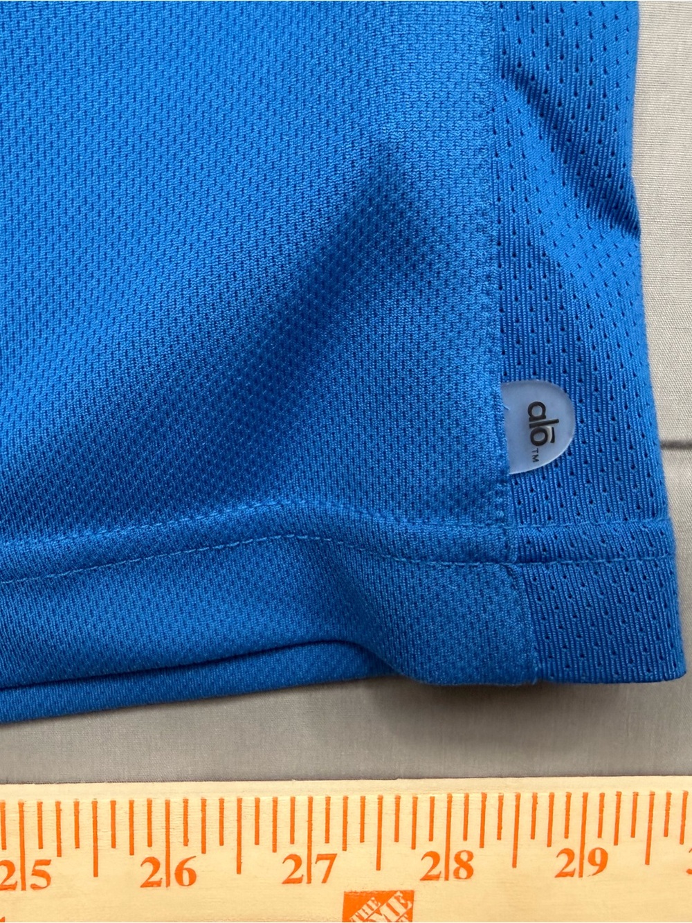 ALO Yoga Men’s Polo Shirt in Bright Blue with Black Piping - Picture 2 of 4